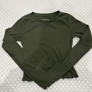 Aeropostale Dark Green Long Sleeve Top